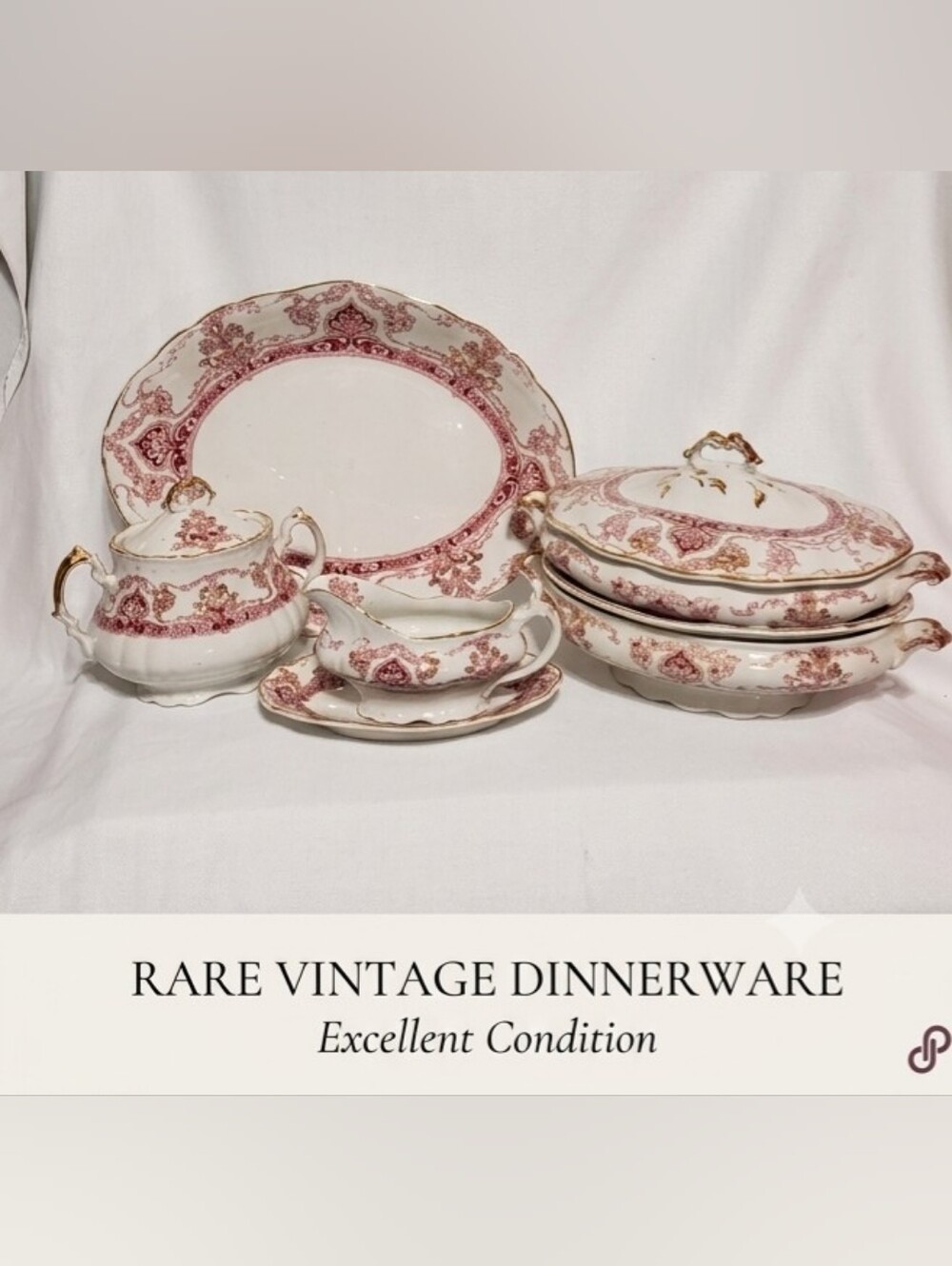 Antique Samuel Radford English Semi-Porcelain Serving Set